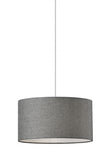 Burlap Fabric Light Brown Electric Drum Pendant Lamp