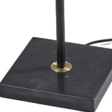 Sleek Torchiere Black Metal Frosted Alabaster Glass Shade