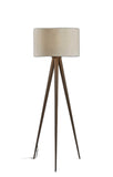 60" Tripod Floor Lamp With White Drum Shade