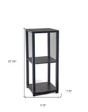 28" H Basic Black Book Case End Table