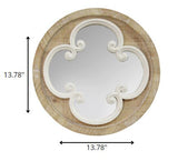 Coastal Whitewash Scrollwork Wall Mirror