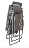 28" Graphite and Gray Metal Zero Gravity Chair