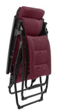 28" Dark Red and Black Metal Zero Gravity Chair with Dark Red cushion
