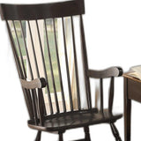 33" X 25" X 45" Black Wood Rocking Chair
