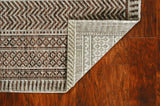 3' X 4' Brown Geometric Indoor Outdoor Area Rug