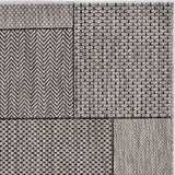 5' X 8' Grey Geometric Patterns Area Rug