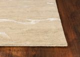 5'X7' Beige Hand Tufted Abstract Indoor Area Rug
