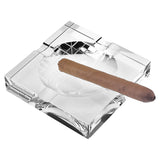 7 Hand Crafted Square Crystal Cigar Ash Tray