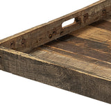 Natural Brown Reclaimed Wood With Grains And Knots Highlight Tray