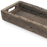 Meduim Natural Brown Reclaimed Wood With Grains And Knots Highlight Tray