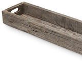 Large Natural Brown Reclaimed Wood With Grains And Knots Highlight Tray