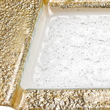 13" Gold Glass Snack Or Vanity Tray