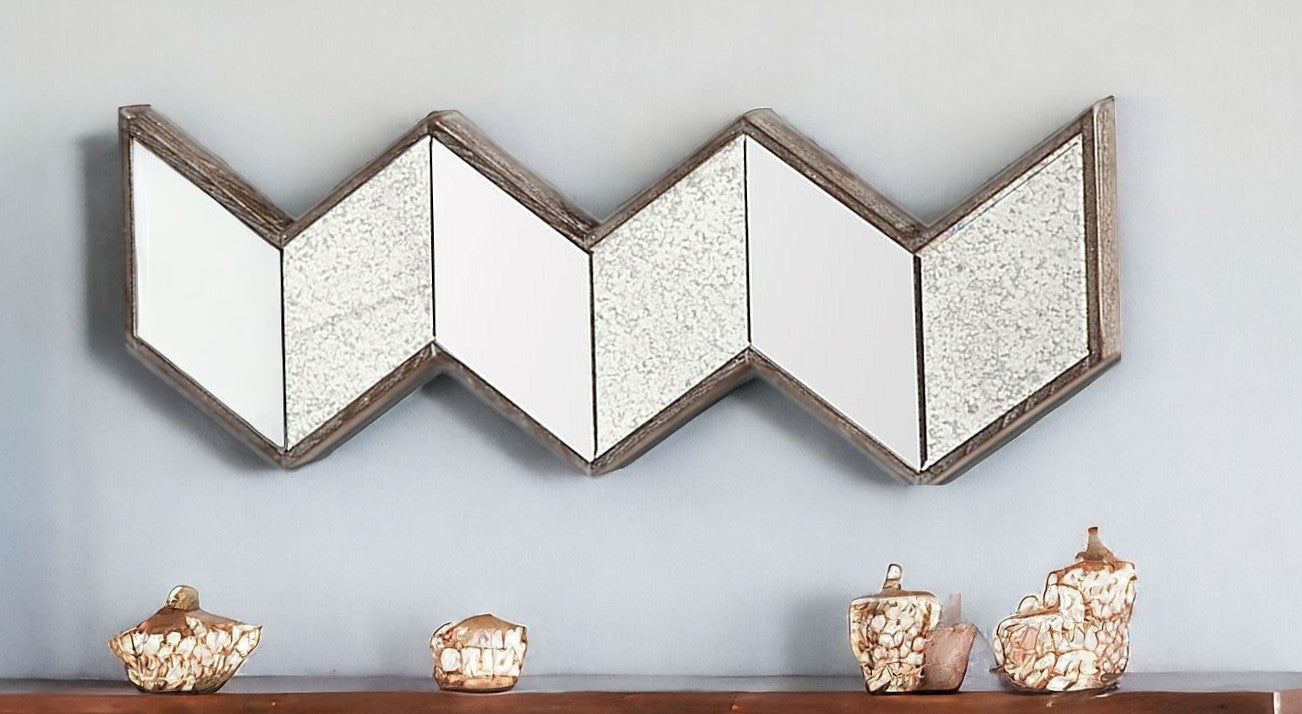 12" Natural Novelty Framed Accent Mirror