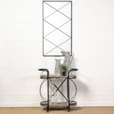 Black Rectangle Full Length Hanging Metal Mirror