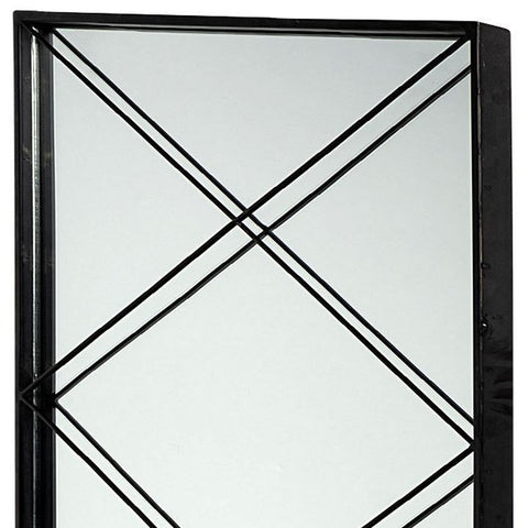 Black Rectangle Full Length Hanging Metal Mirror