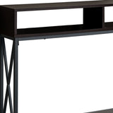 47" Brown And Black Frame Console Table With Storage
