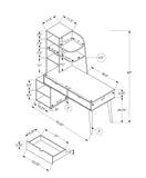 55" Espresso Computer Desk With Two Drawers