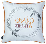 Set Of 4 18" Thanksgiving Pie Throw Pillow Cover In Muliticolor