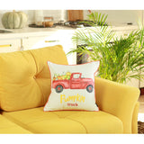 Set Of 2 18" Pumpkin Truck Throw Pillow Cover