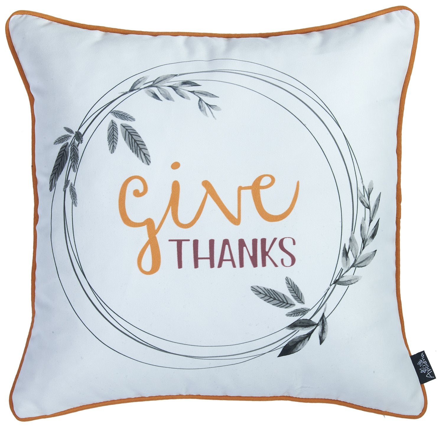 Set Of 2 18" Thanksgiving Pie Throw Pillow Cover In Multicolor