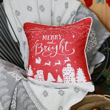 Set Of 2 18" Christmas Merry Bright Throw Pillow Cover In Multicolor