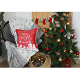 Set Of 2 18" Christmas Merry Bright Throw Pillow Cover In Multicolor