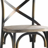 " Oak Metal Bar Height Bar Chair