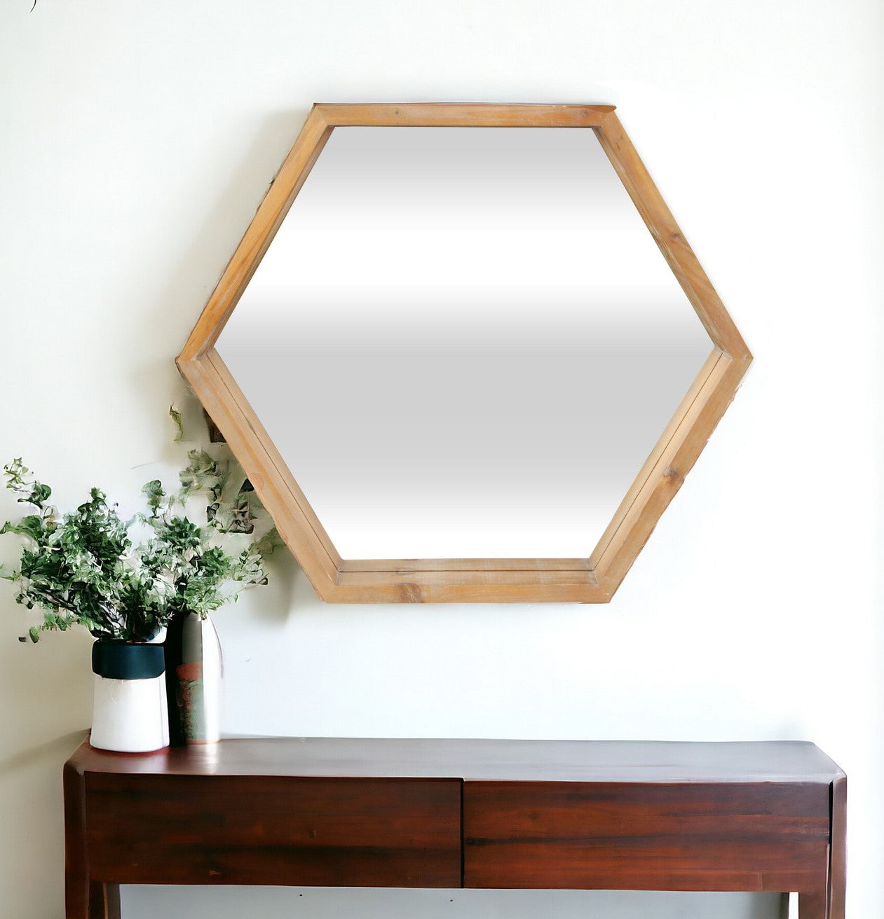 21" Brown Unframed Accent Mirror