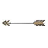 Black And Burnished Gold Metal Arrow Wall Decor