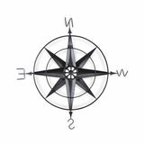 Black Metal Wall Decor Compass With Gold Center Accents