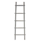 59" X 18" X 2" Grey Decorative Ladder Shelve