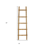 59" X 18" X 2" Grey Decorative Ladder Shelve