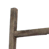 5 Step Rustic Espresso Gray Wood Ladder Shelf