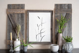 Set of Two 36" X 14" Gray Solid Wood Wall Decor