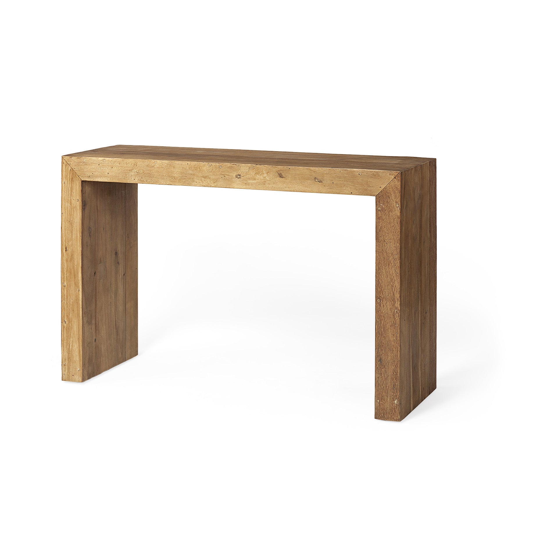 Rectangle Brown Wooden Console Table