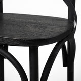 Set Of Two Black Wood Cross Back Side Chairs