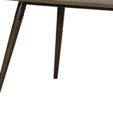 72X39 Brown Solid Wood Top With Metal And Wood Leg Dining Table