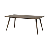 72X39 Brown Solid Wood Top With Metal And Wood Leg Dining Table