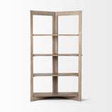 Light Brown Wood Shelving Unit With 4 Shelves