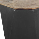 21" Black Solid Wood End Table