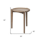 24" Brown Unavailable Round End Table