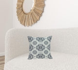 Gray Aztec Design Throw Pillow