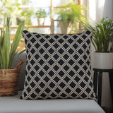 Charcoal Diamond Throw Pillow