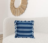 Rustic Bohemian Blue Throw Pillow