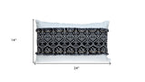 Black And White Patched Throw Pillow