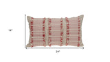 Boho Beige And Pink Throw Pillow