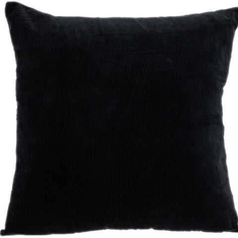 Black Velvet Two Tone Throw Pillow