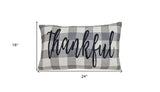 Thankful Buffalo Plaid Lumbar Throw Pillow