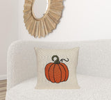 Pumpkin Silhouette Throw Pillow