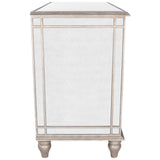 Rectangle Mirrored Three Drawer Console Storage Chest